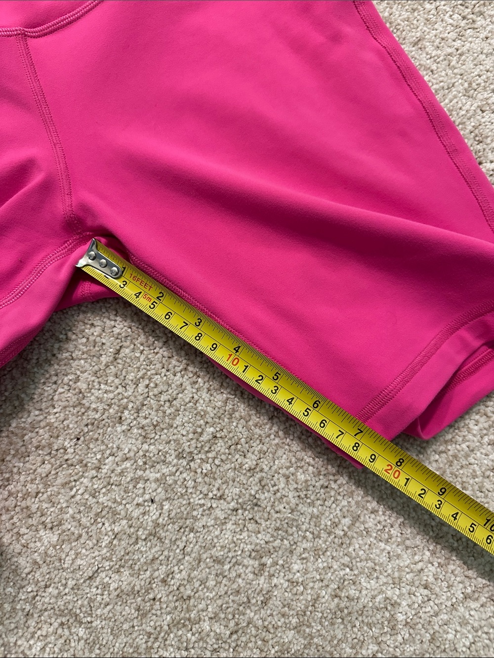Womens Lululemon Hot Pink Biker Shorts Size 4 - Picture 9 of 9
